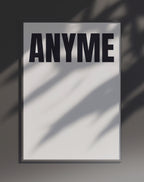 Poster dynamique "ANYME" – version animée dans cadre, effet vivant, ton noir et blanc