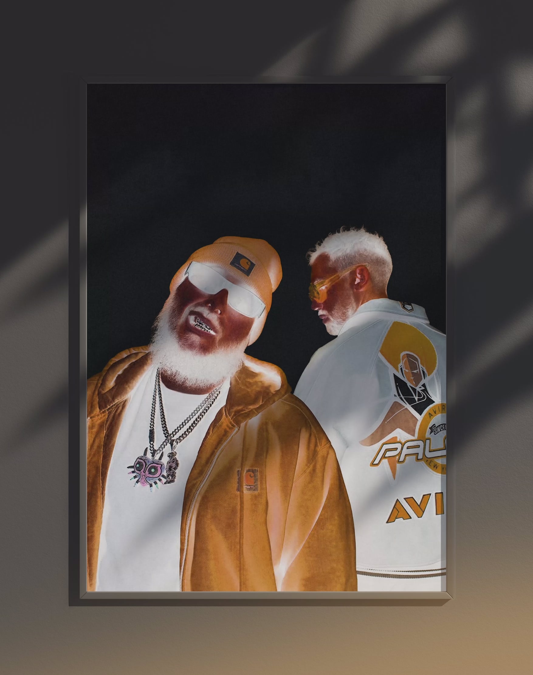 Poster dynamique "CABALLERO & JEANJASS" – version animée dans cadre, effet vivant, ton jaune