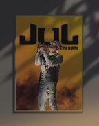 Poster dynamique "JUL" – version animée dans cadre, effet vivant, ton orange