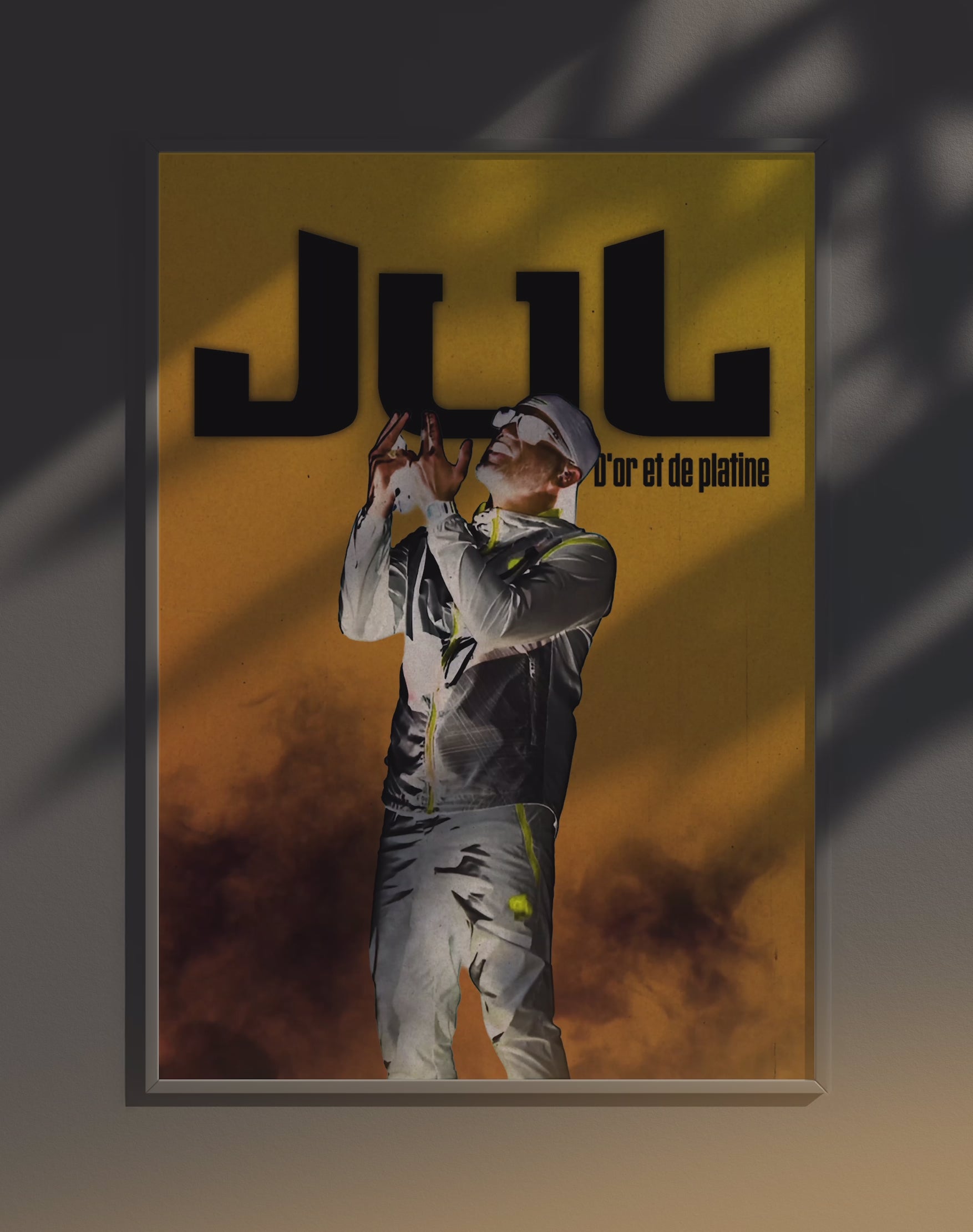 Poster dynamique "JUL" – version animée dans cadre, effet vivant, ton orange