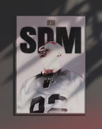 Poster dynamique "SDM" – version animée dans cadre, effet vivant, ton noir, blanc et rouge