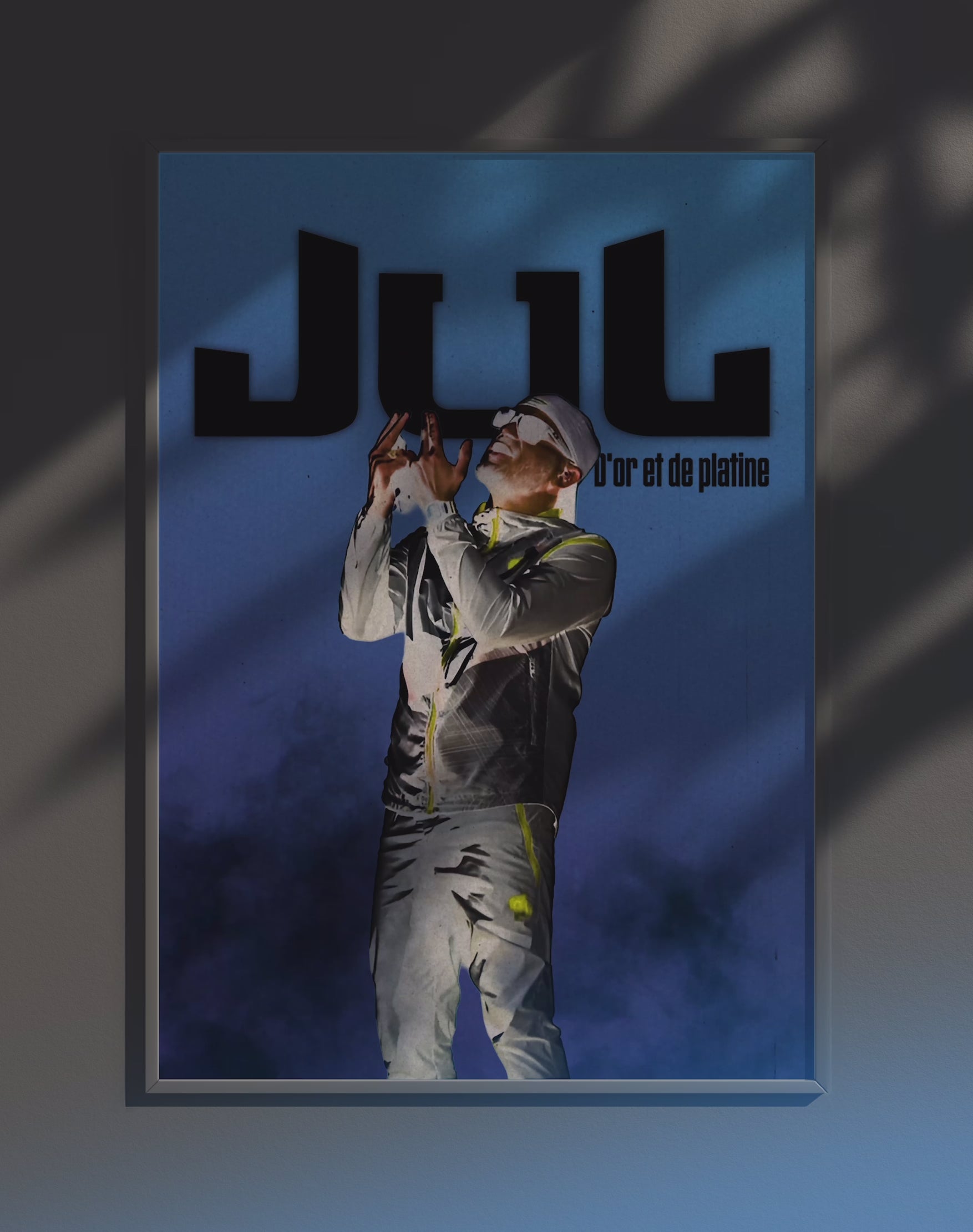 Poster dynamique "JUL" – version animée dans cadre, effet vivant, ton bleu