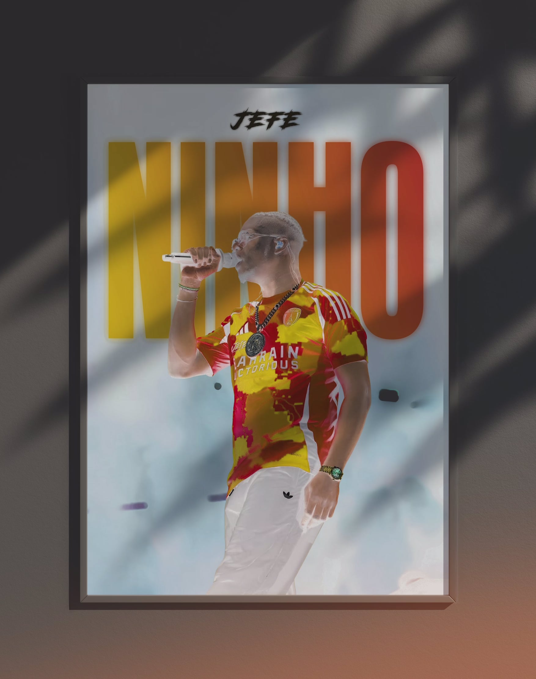 Poster dynamique "NINHO" – version animée dans cadre, effet vivant, ton orange