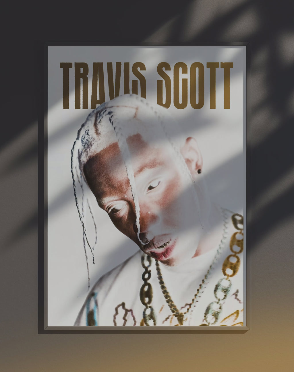 Poster dynamique "TRAVIS SCOTT" – version animée dans cadre, effet vivant, ton noir
