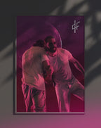 Poster dynamique "PNL" – version animée dans cadre, effet vivant, ton rose